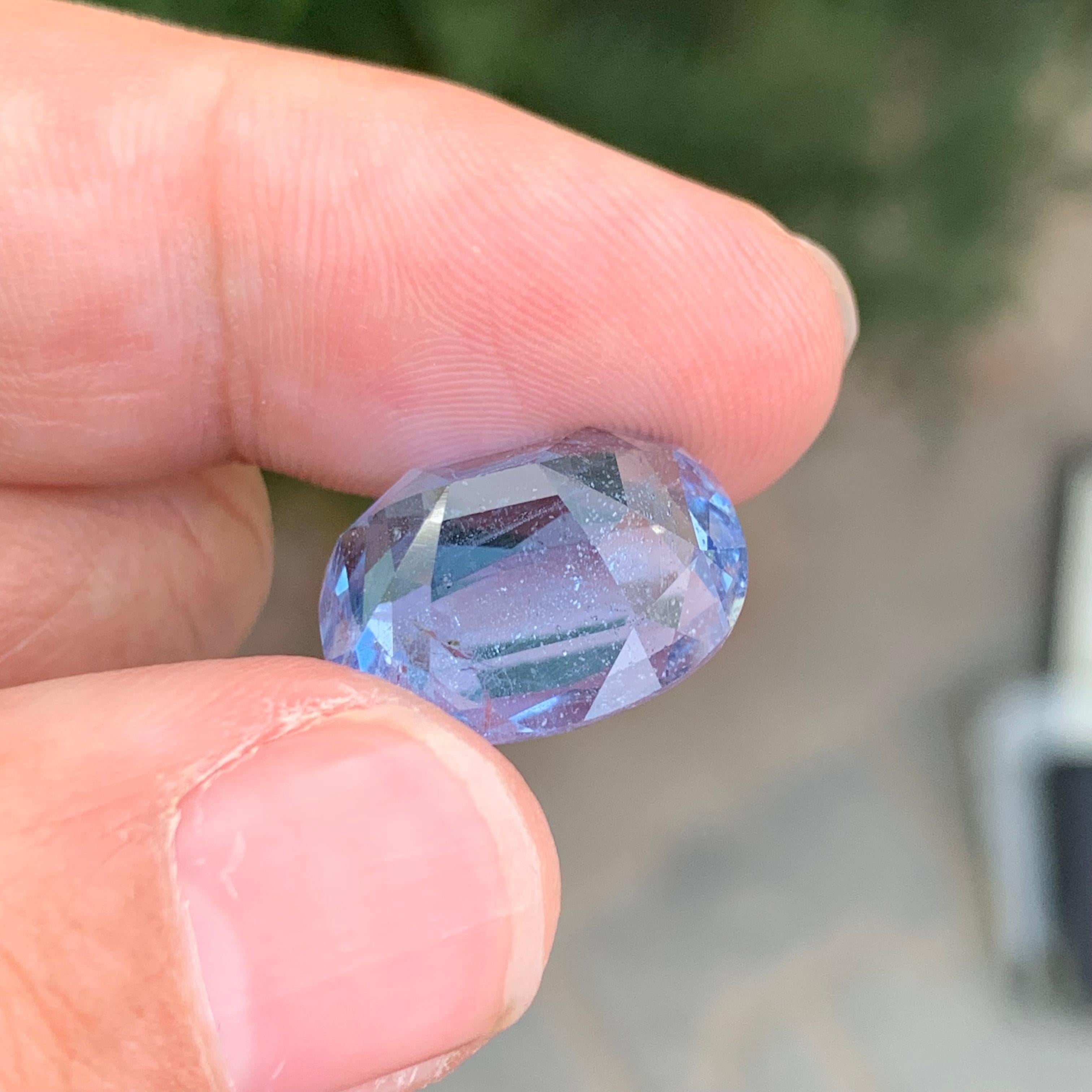 12,20 Karat Hübscher loser Aquamarin Ghoshenit Ovalform Edelstein im Angebot 3
