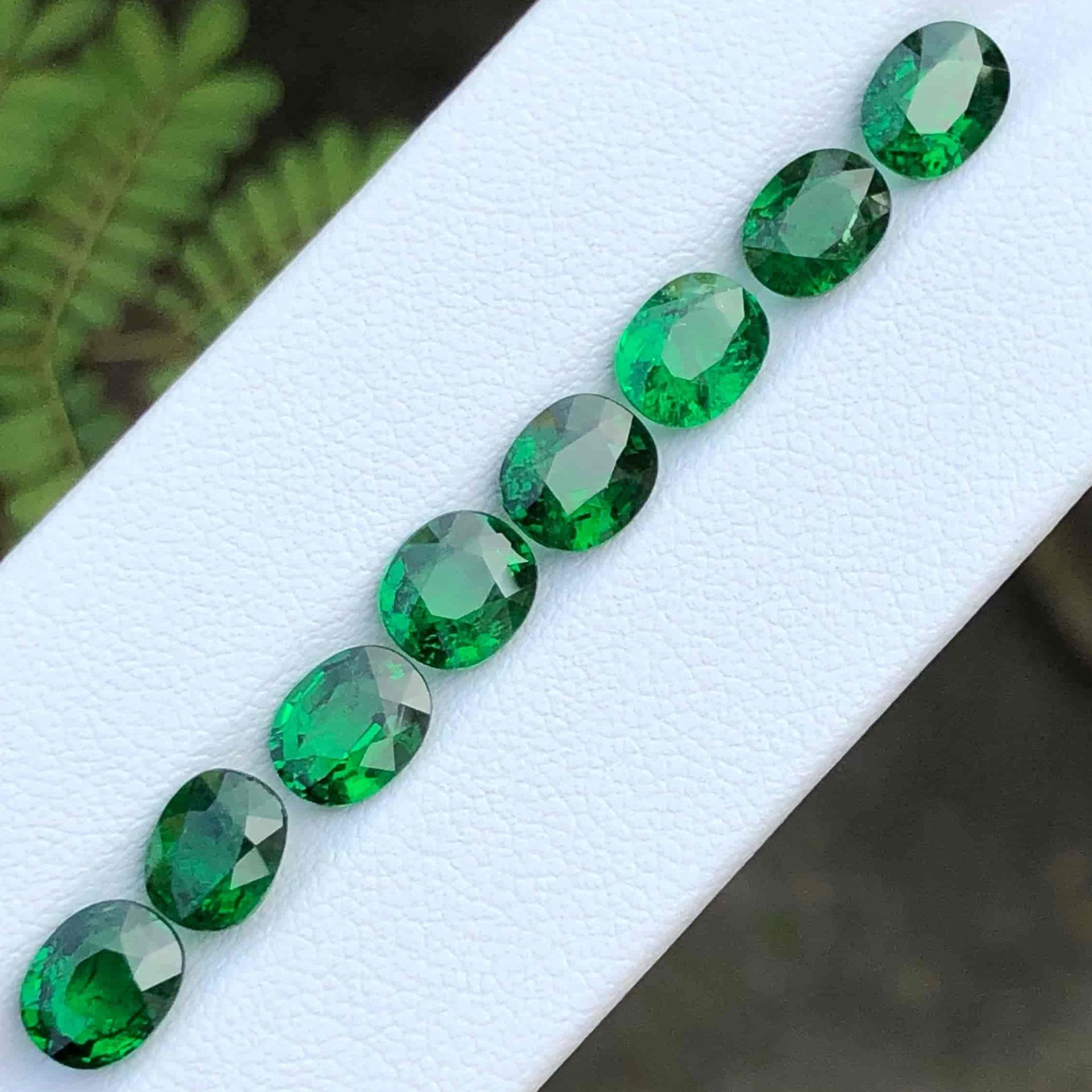 Gemstone Type Natural Tsavorite Gemstones Lot
Weight 12.20 carats
Dimensions 7 to 8 x 5.5 to 6.5 mm
Clarity Slightly Included (SI)
Shape Oval Cut
Origin Kenya
Treatment None





Indulge in the allure of nature's vivid beauty with this remarkable