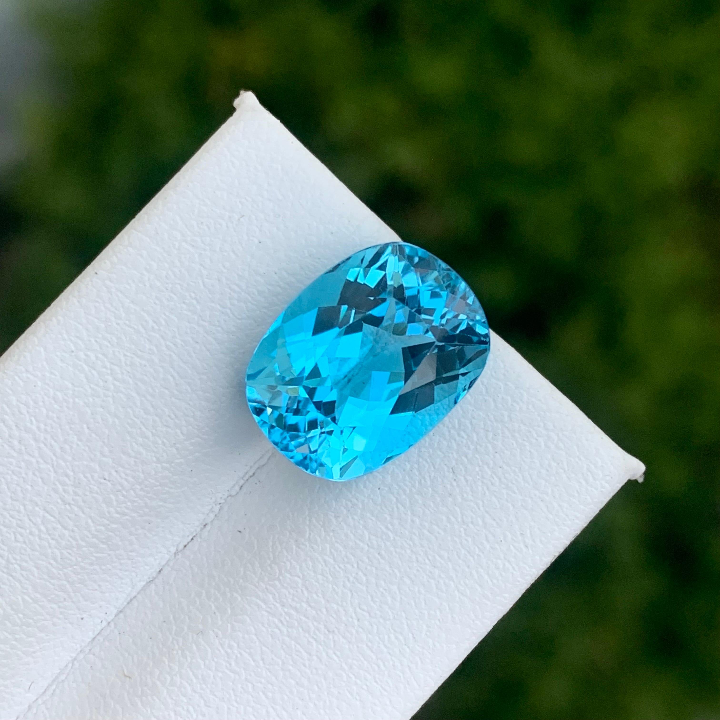 12.20 Cts Loose Sky Blue Topaz Gemstone from Brazil In New Condition For Sale In Peshawar, PK