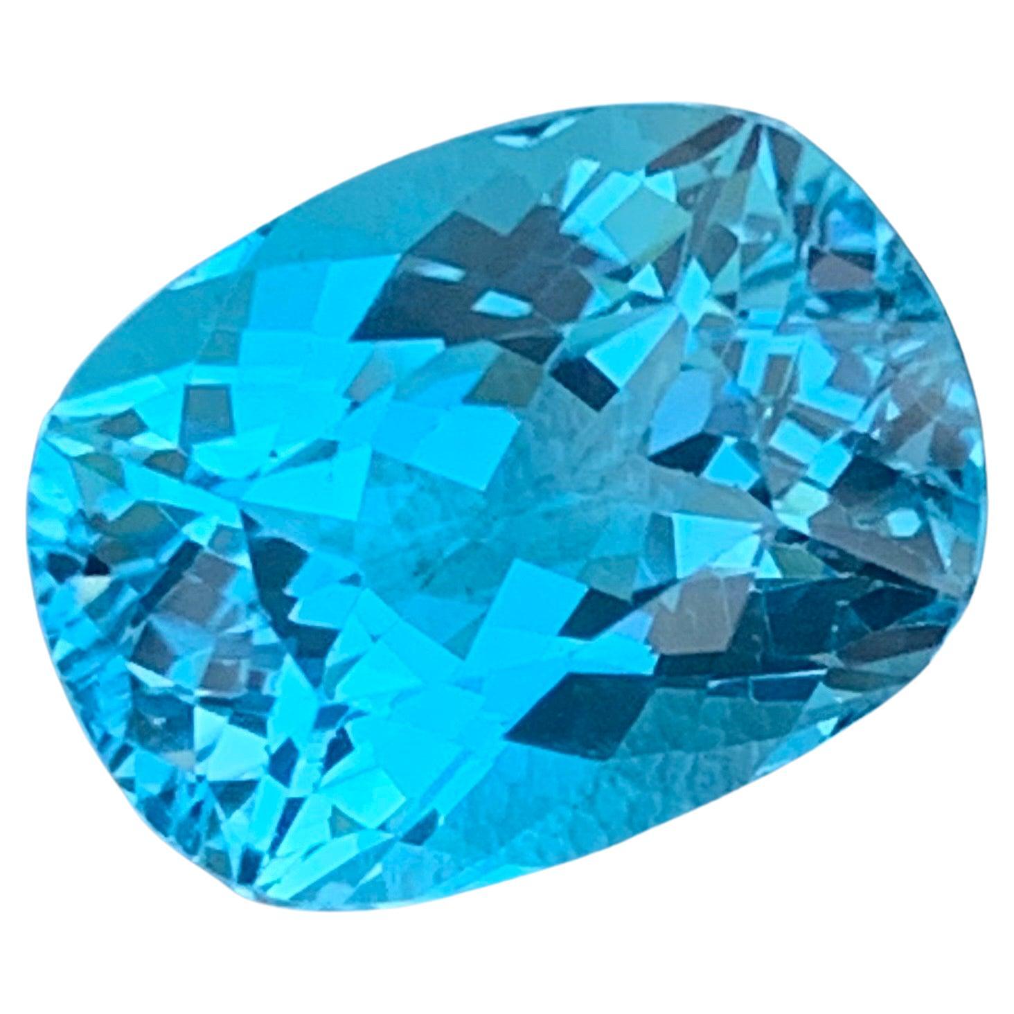 12.20 Cts Loose Sky Blue Topaz Gemstone from Brazil For Sale