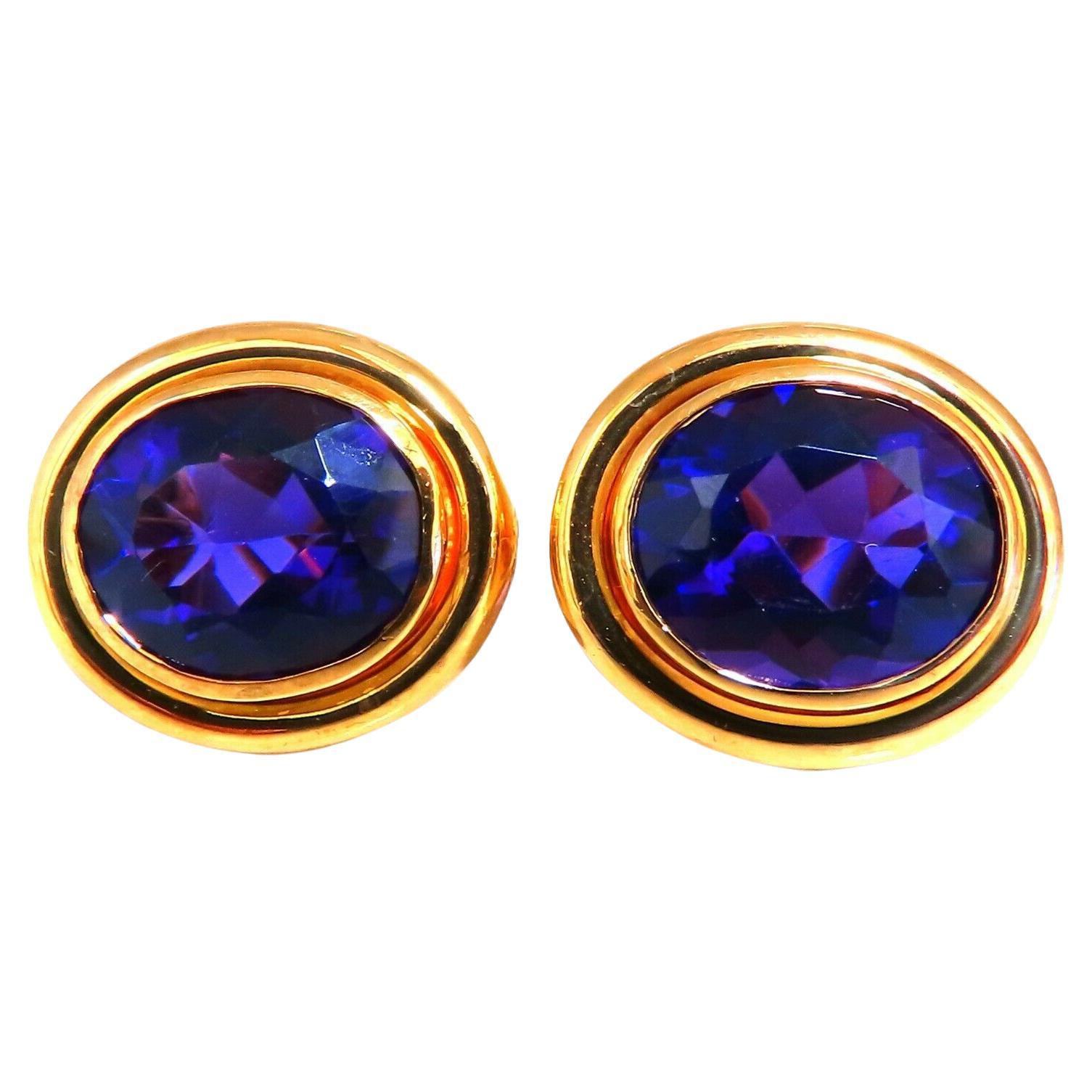 12.20 Natural Amethyst Clip Earrings 14Kt