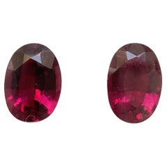12,23 carati di tormalina rubellite rossa taglio ovale Coppia di pietre per gioielli Gemma naturale