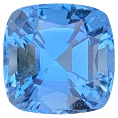 12.25 Carat Natural Loose Aquamarine Goshenite Perfect Square Shape Gem