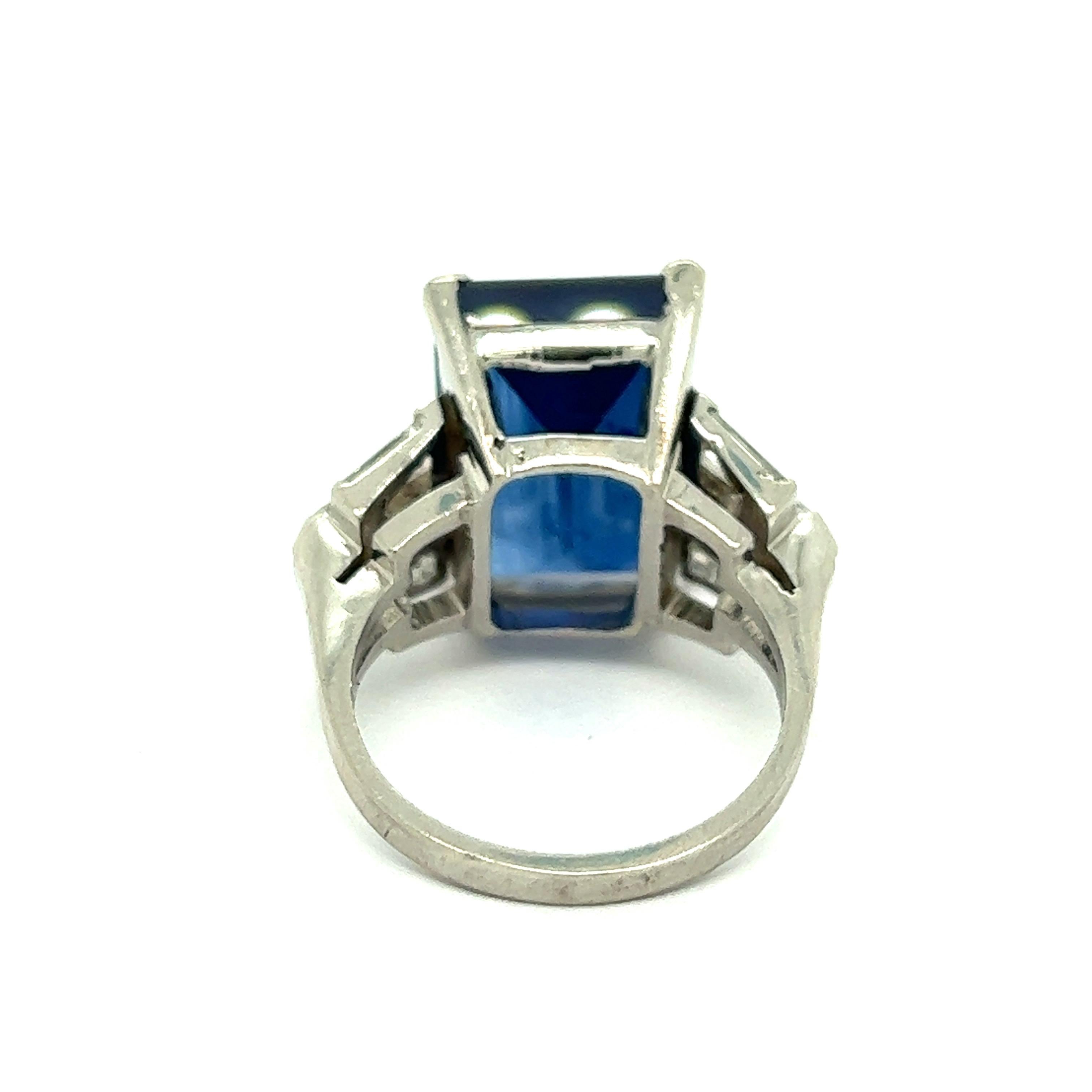 12.25 Carats Sapphire Diamond Cocktail Ring For Sale 1