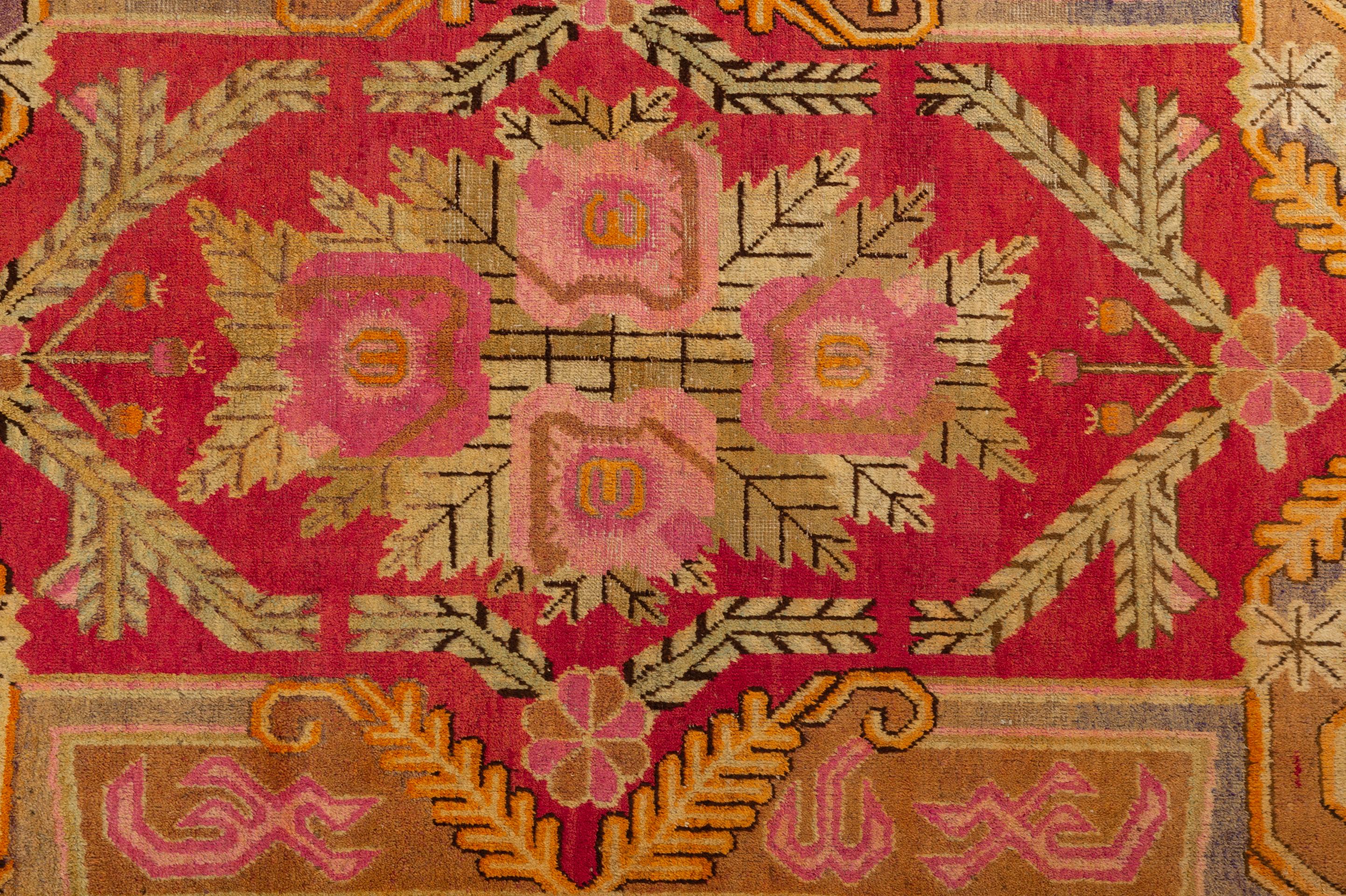 Central Asian Vintage Khotan Rug with Good Size