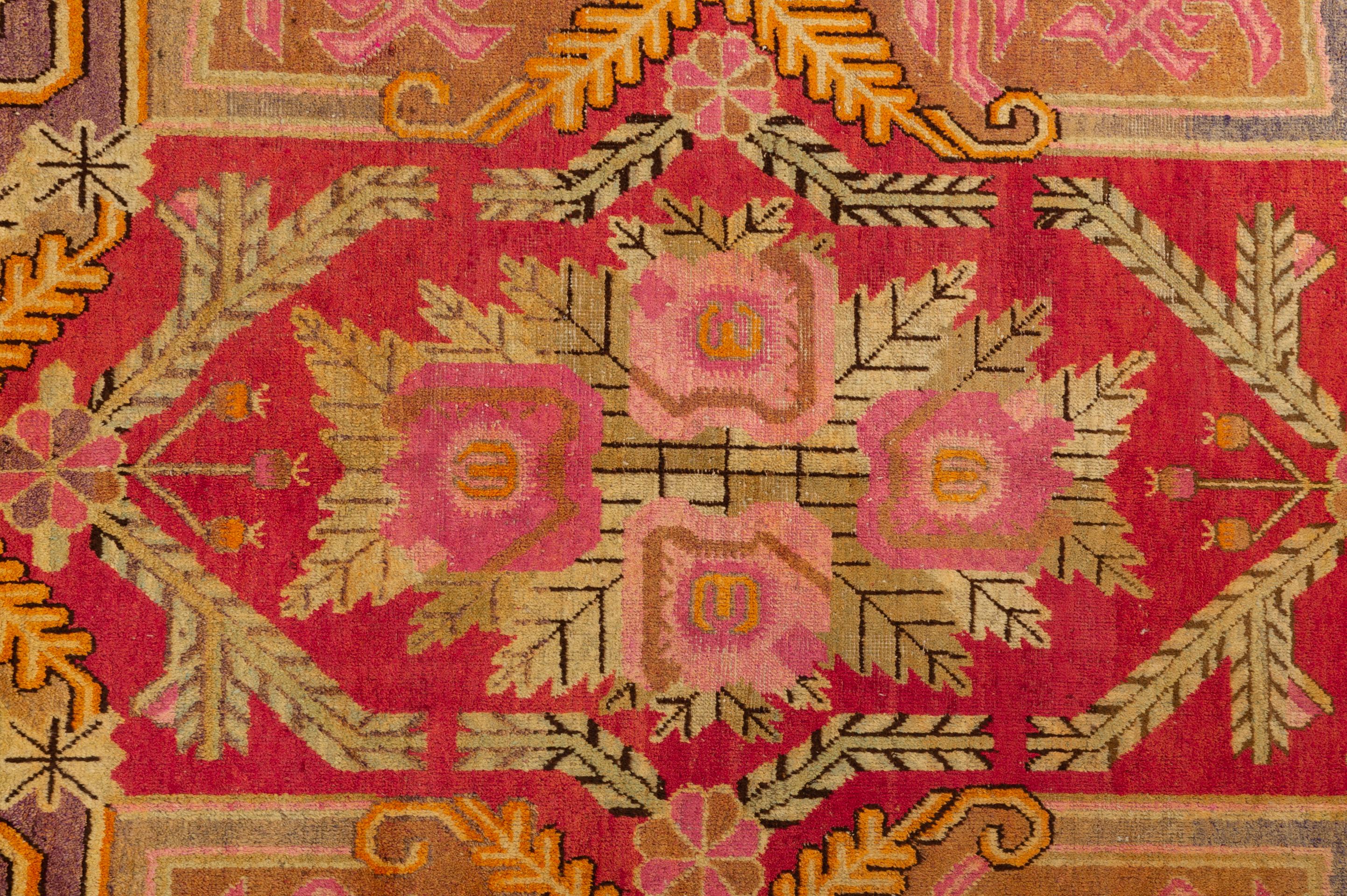 Hand-Knotted Vintage Khotan Rug with Good Size