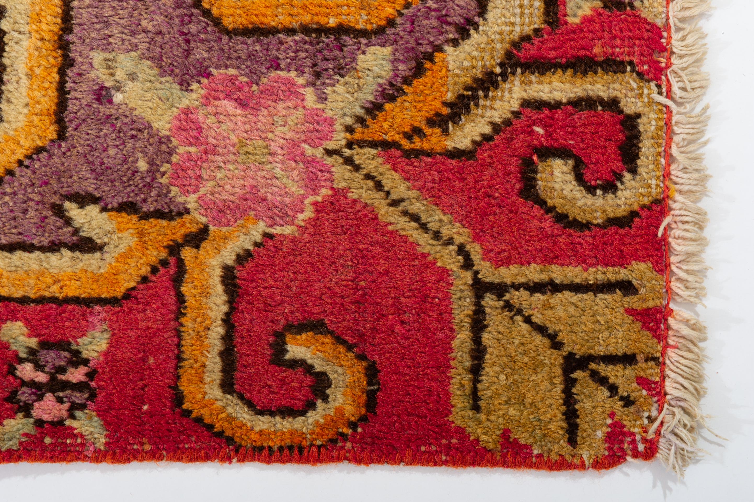 Wool Vintage Khotan Rug with Good Size