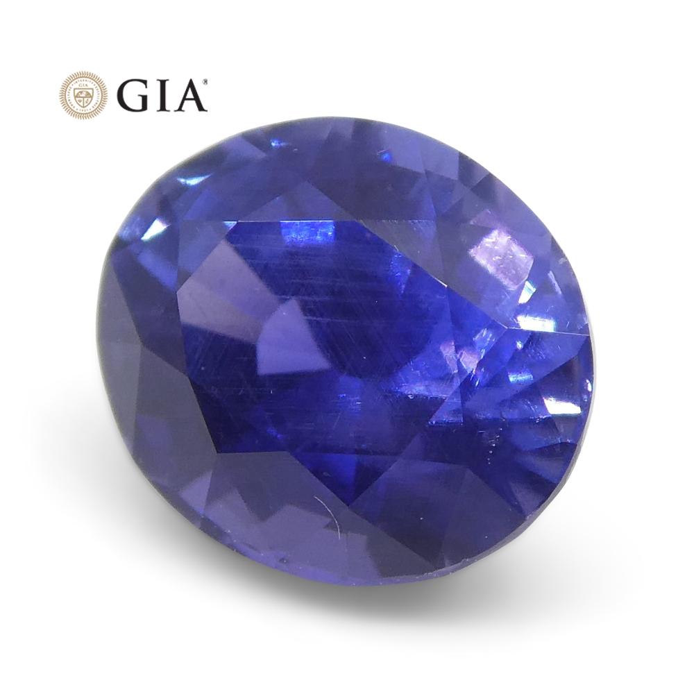 1.22ct Color Change Sapphire Oval GIA Certified Unheated, Sri Lanka, Vivid Viole For Sale 4