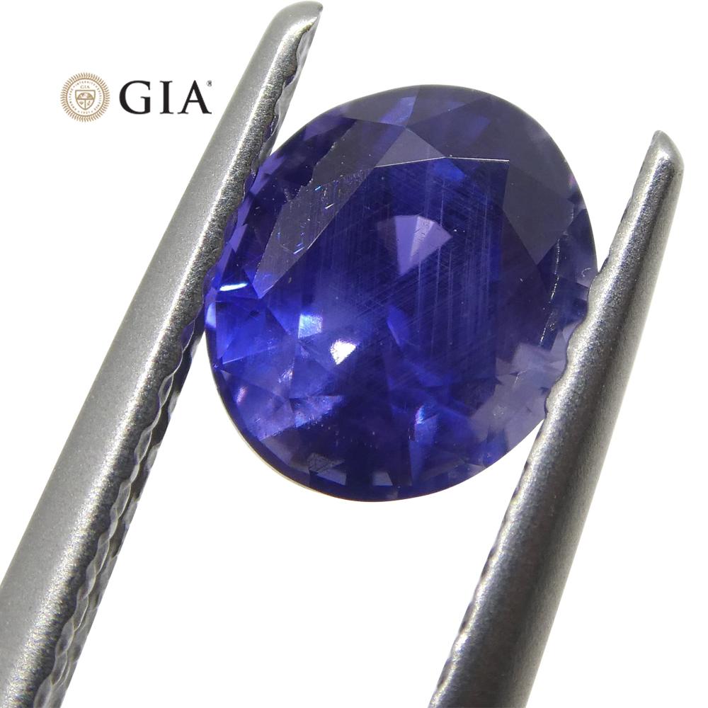 1.22ct Color Change Sapphire Oval GIA Certified Unheated, Sri Lanka, Vivid Viole In New Condition For Sale In Toronto, Ontario