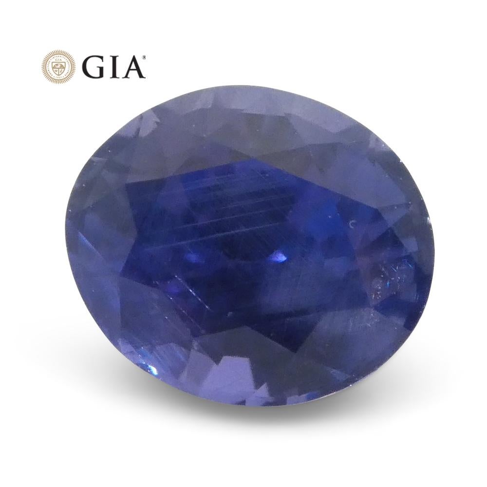 1.22ct Color Change Sapphire Oval GIA Certified Unheated, Sri Lanka, Vivid Viole For Sale 1