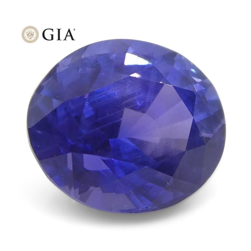 1.22ct Color Change Sapphire Oval GIA Certified Unheated, Sri Lanka, Vivid Viole For Sale 2