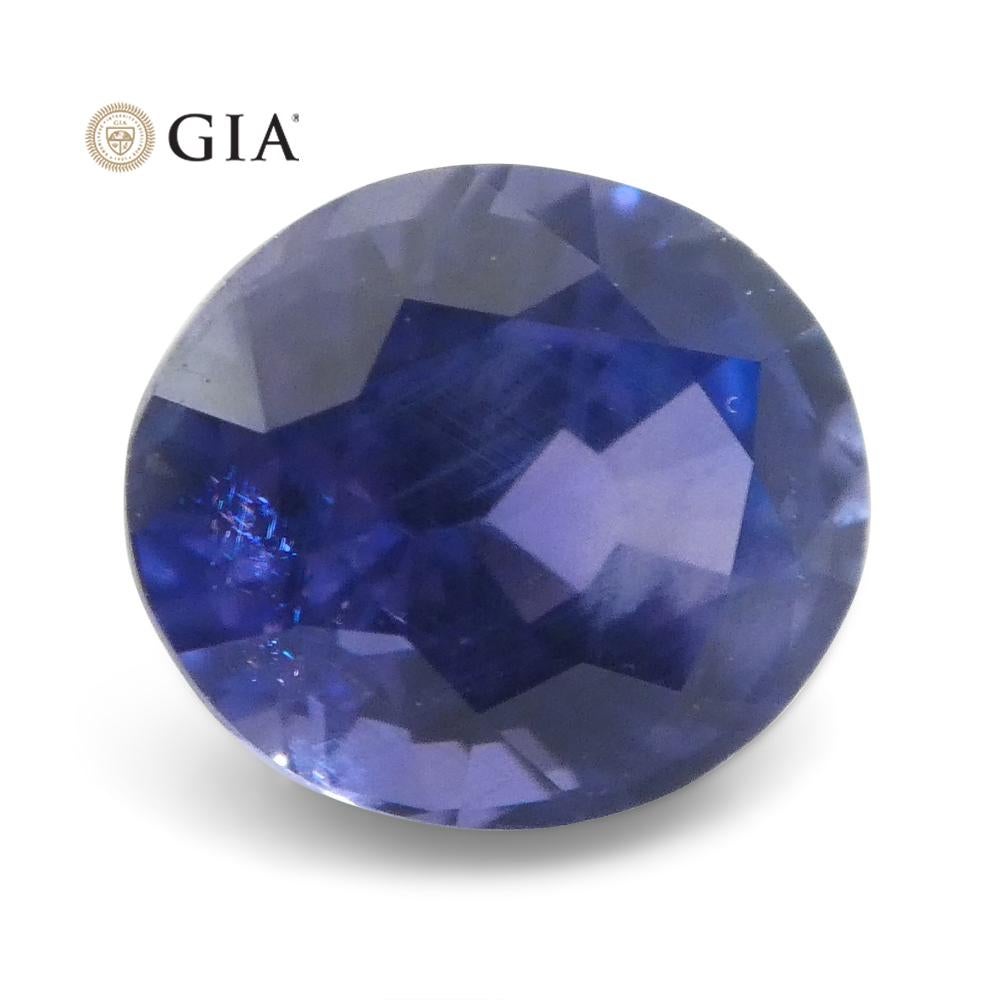 1.22ct Color Change Sapphire Oval GIA Certified Unheated, Sri Lanka, Vivid Viole For Sale 3