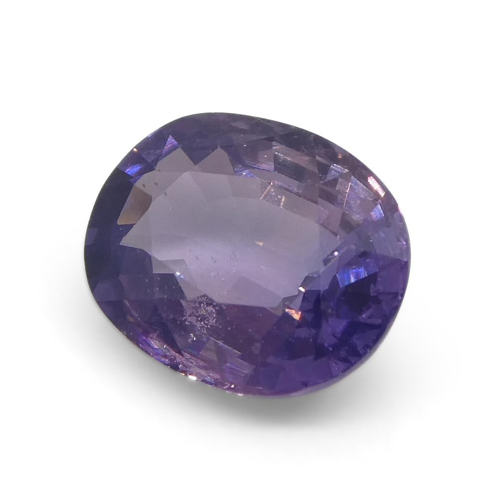 1.22ct Cushion Purple Sapphire from East Africa, Unheated For Sale 5
