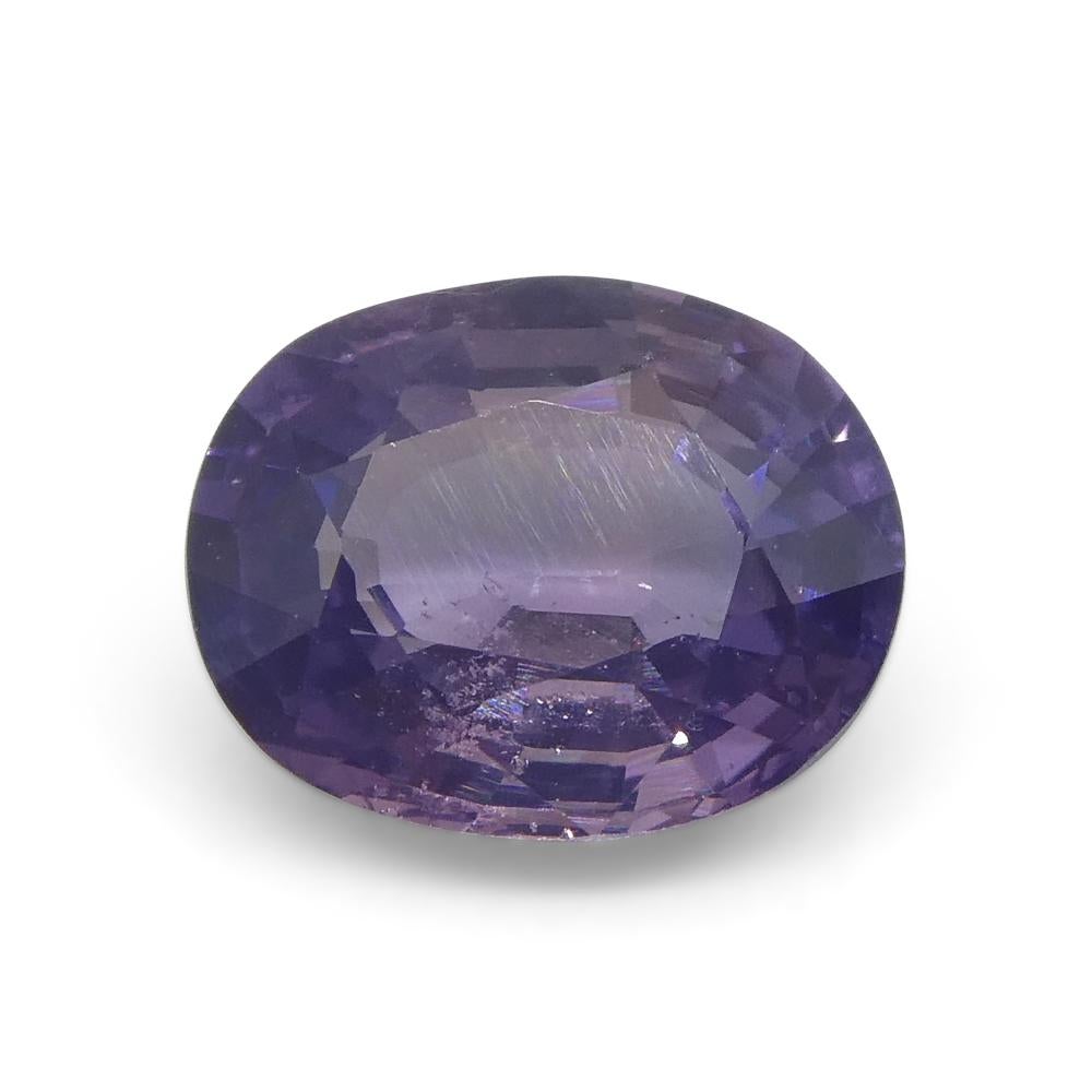 1.22ct Cushion Purple Sapphire from East Africa, Unheated For Sale 6