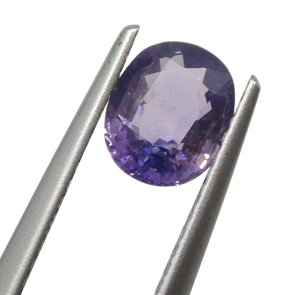 1.22ct Cushion Purple Sapphire from East Africa, Unheated For Sale 7
