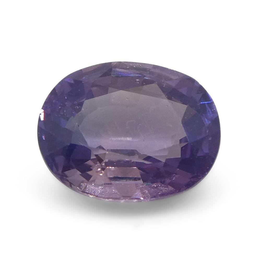 1.22ct Cushion Purple Sapphire from East Africa, Unheated In New Condition For Sale In Toronto, Ontario