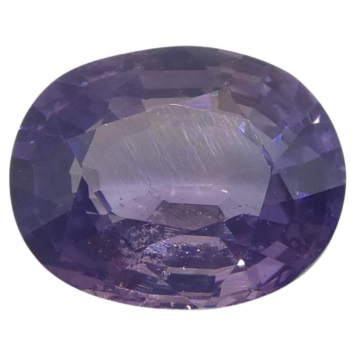 1.22ct Cushion Purple Sapphire from East Africa, Unheated For Sale