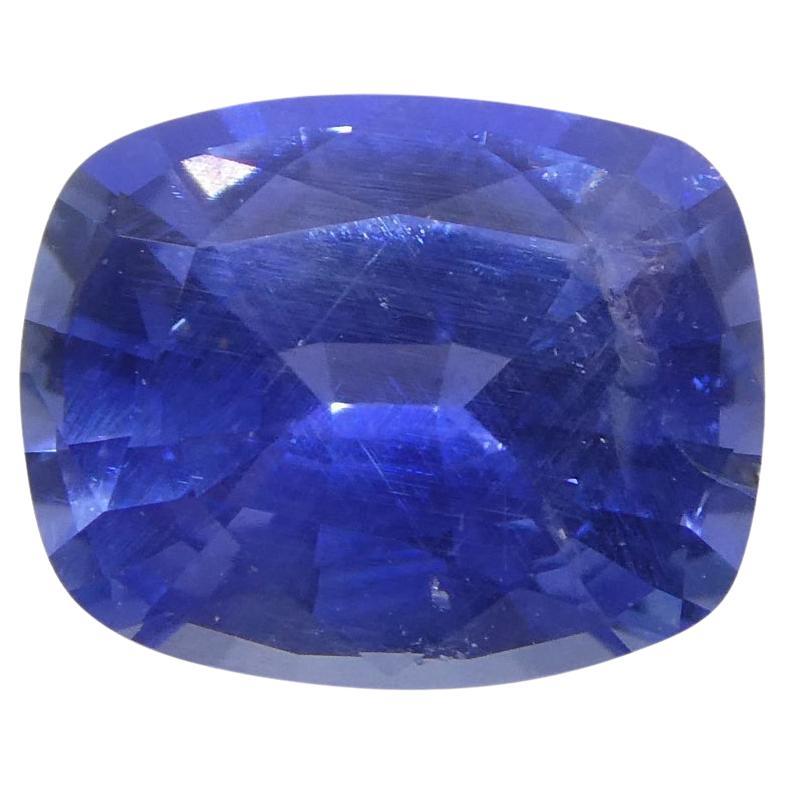 Cushion Cut 1.22ct Cushion Violetish Blue Sapphire GIA Certified Sri Lanka Unheated For Sale