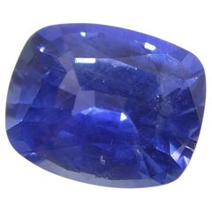 1.22ct Cushion Violetish Blue Sapphire GIA Certified Sri Lanka Unheated