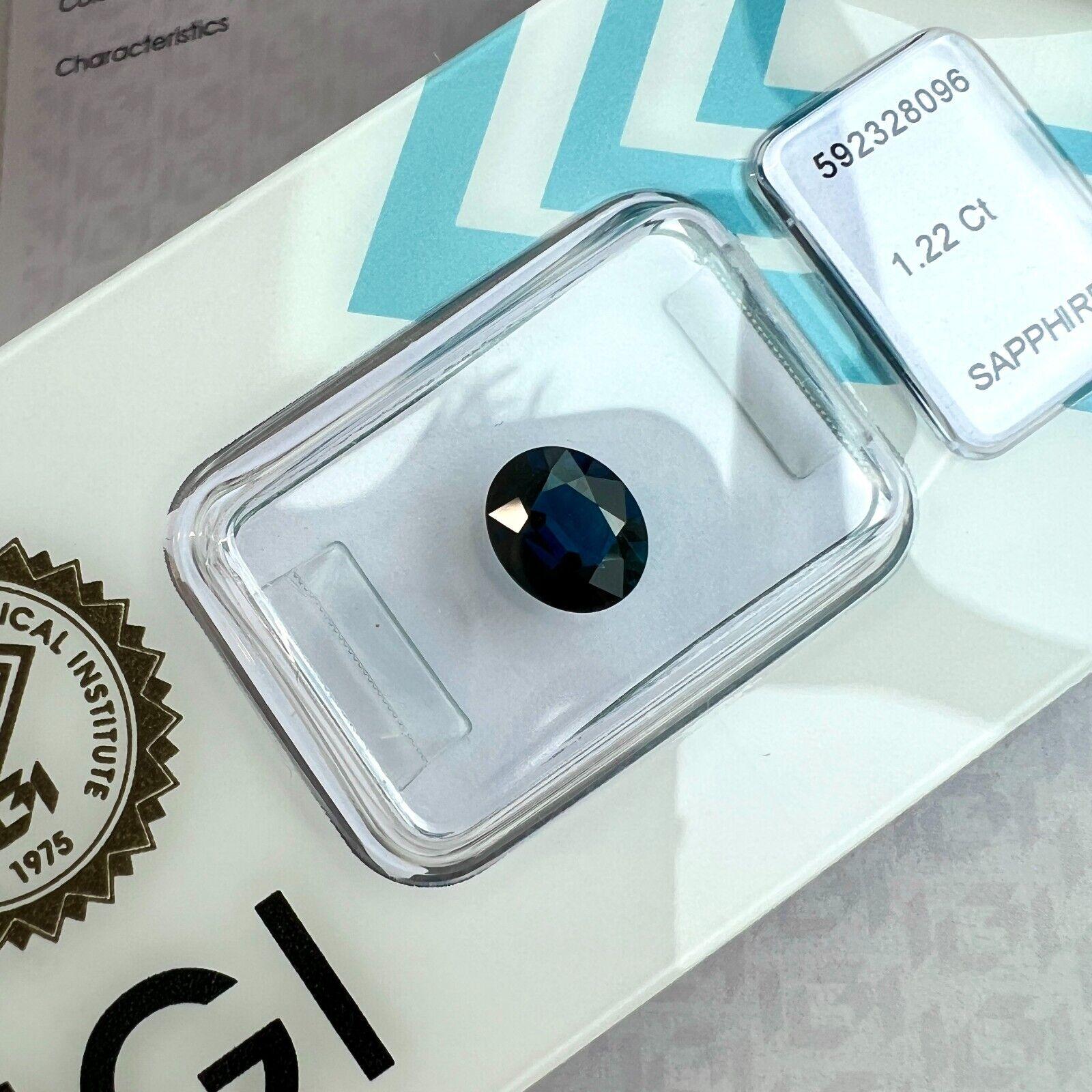1.22ct Deep Blue Natural Sapphire Rare Oval Cut IGI Certified Loose Gemstone VVS Neuf - En vente à Birmingham, GB