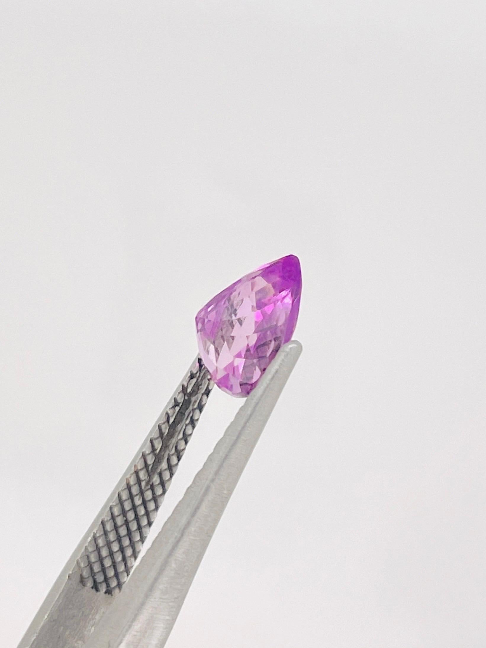 1.22Ct GIA Zertifikat Natürlicher Baby Rosa Tansanit Unerhitzt Zoisit Schleife sauber im Angebot 3