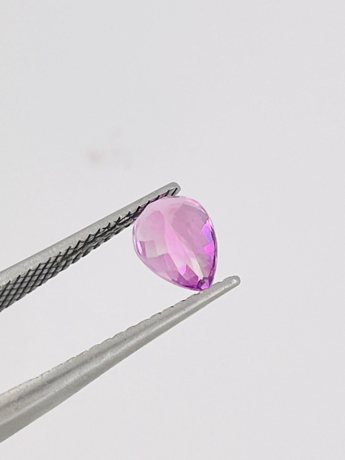 1.22Ct GIA Zertifikat Natürlicher Baby Rosa Tansanit Unerhitzt Zoisit Schleife sauber im Angebot 4