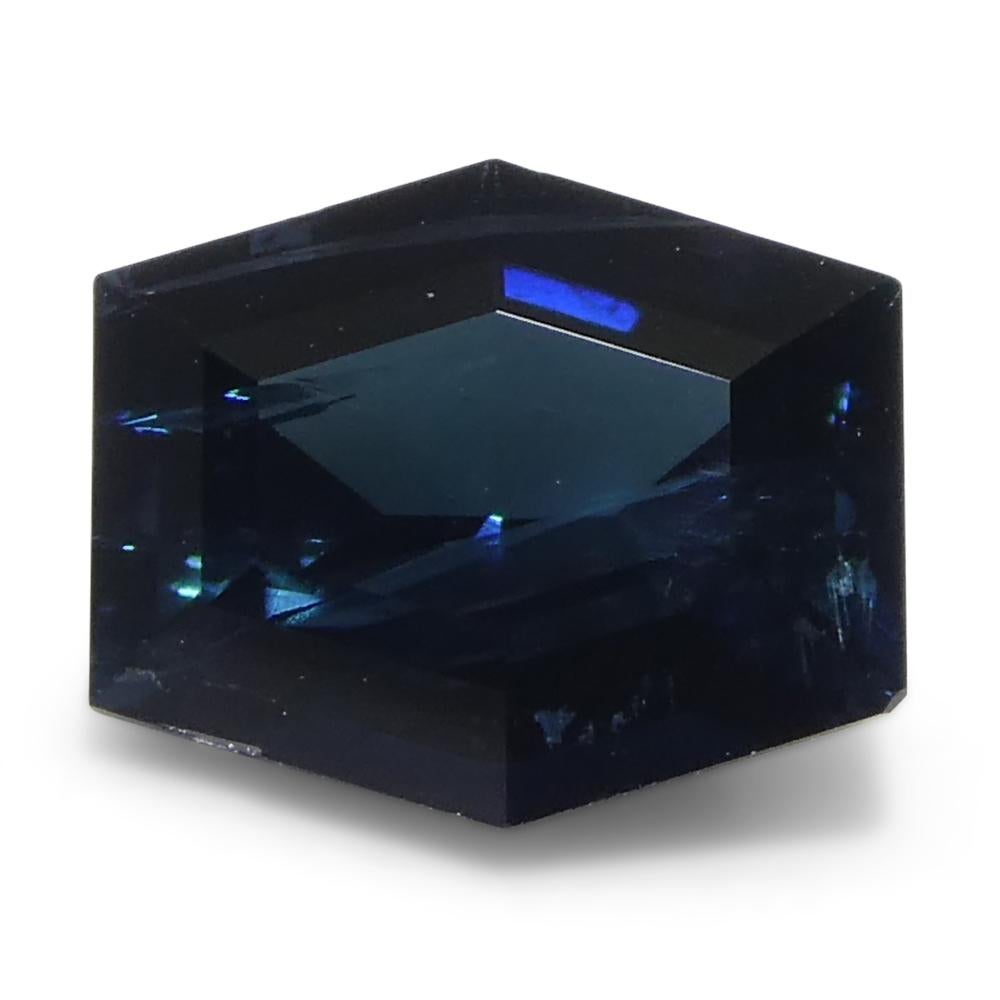 Tourmaline indicolite bleue taille hexagonale/coffin de 1,22 carat Unisexe en vente