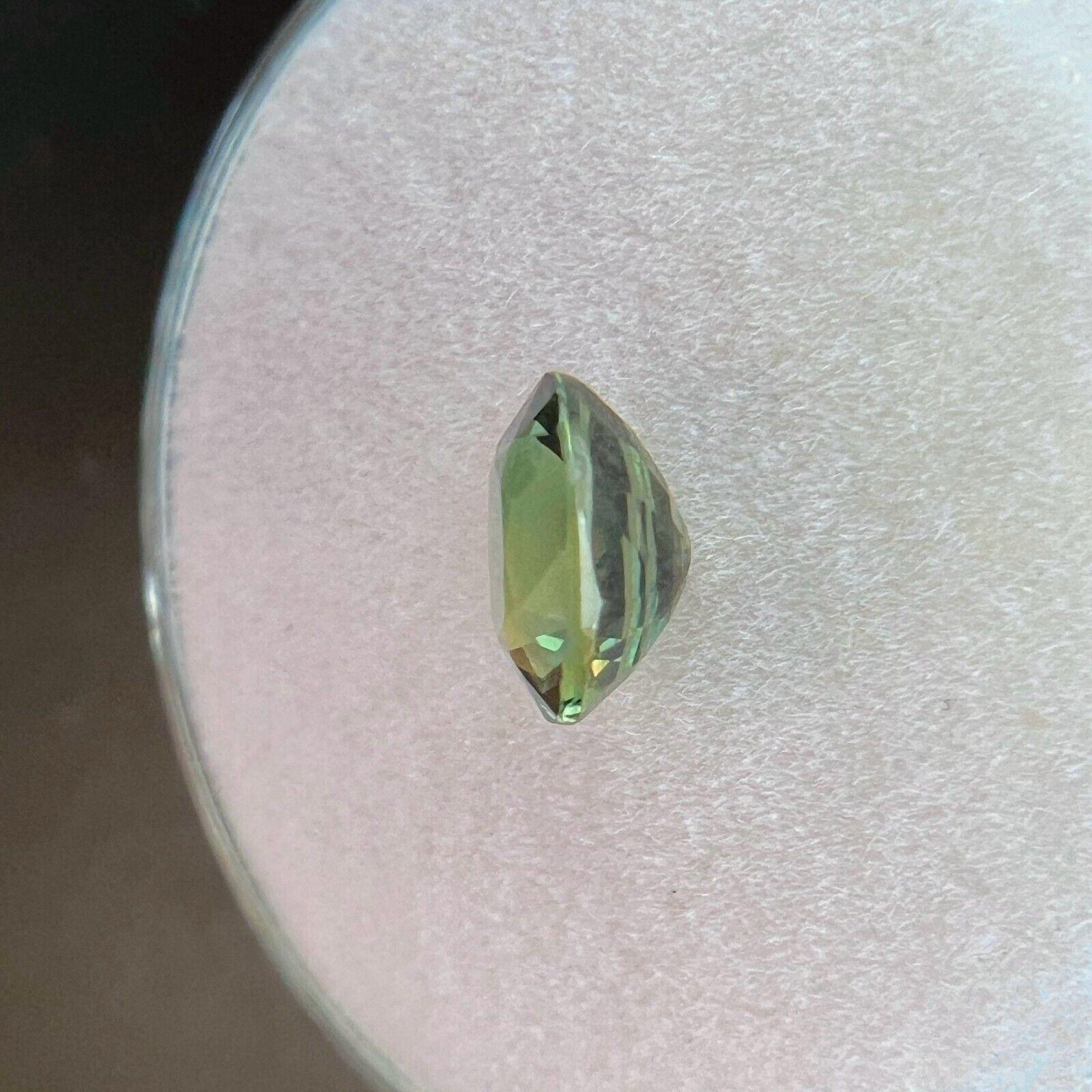 1.22ct Natural Sapphire Bluish Green Gia Certified Unheated Oval Cut Untreated For Sale 5
