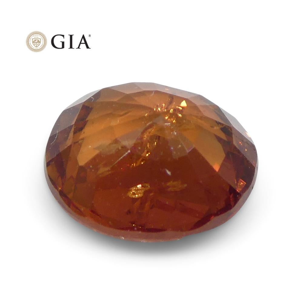 1.22ct Oval Reddish Orange Saffron Sapphire GIA Certified East Africa Unheated For Sale 5