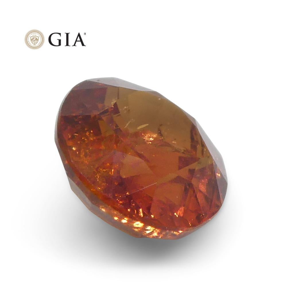 1.22ct Oval Reddish Orange Saffron Sapphire GIA Certified East Africa Unheated For Sale 1