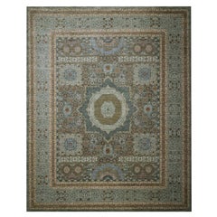 12
2 "x15
 Sage Green Mamluke Design Handgeknüpft Natürliche Farbstoffe Reine Wolle XL Teppich