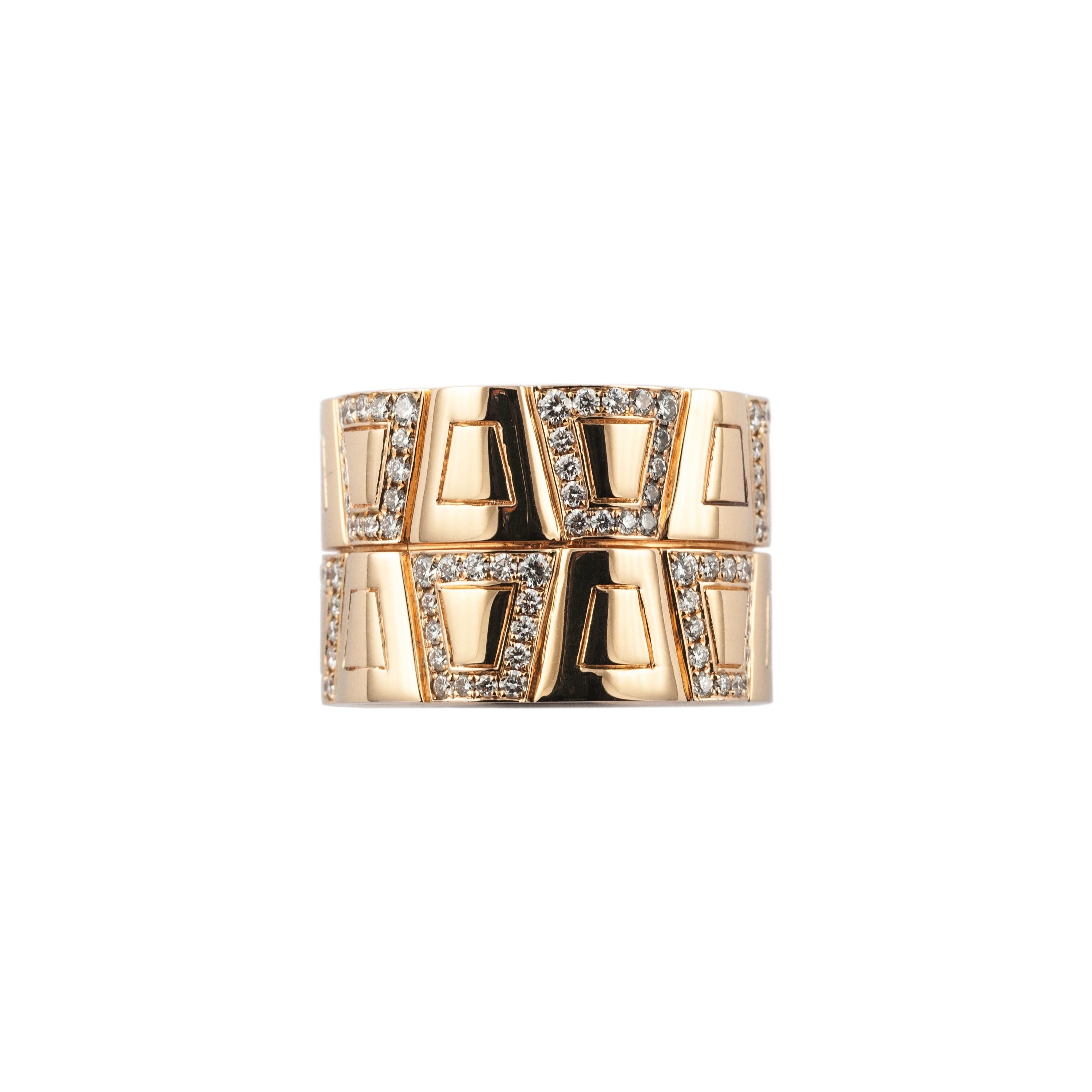 Modern 1.23 Carat Diamond 18 Karat Rose Gold Theodora Ring For Sale
