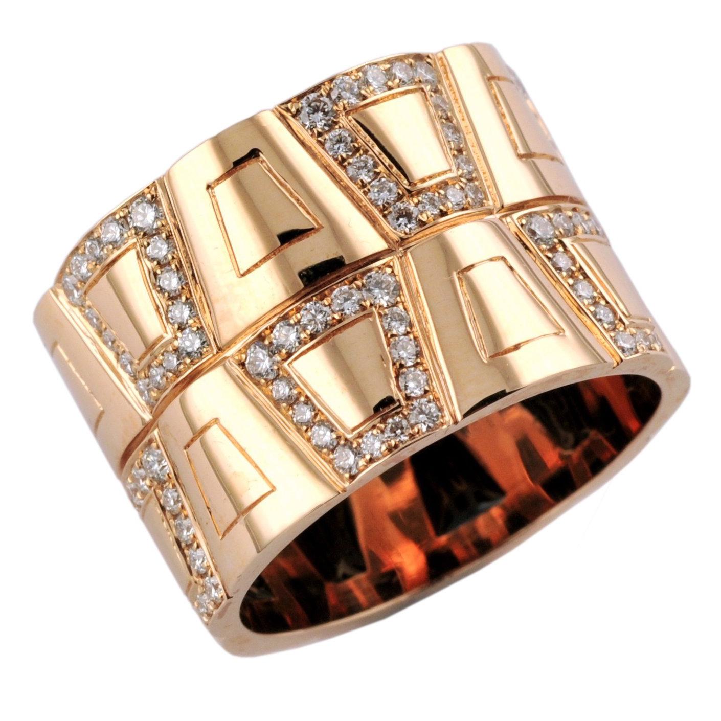 1.23 Carat Diamond 18 Karat Rose Gold Theodora Ring For Sale