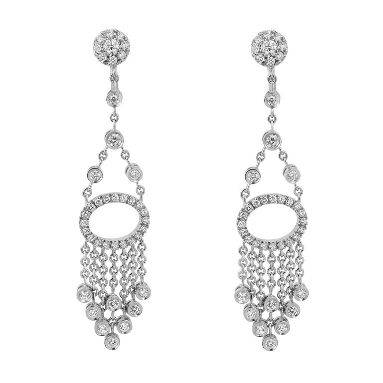 1.23 Carat Diamond Tassel Earrings at 1stDibs