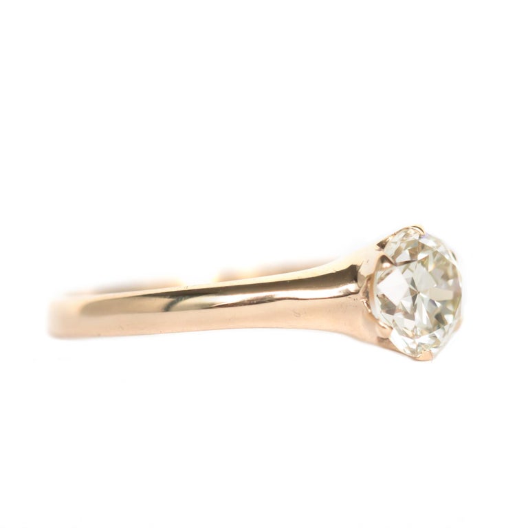 1.23 Carat Diamond Yellow Gold Engagement Ring For Sale at ...