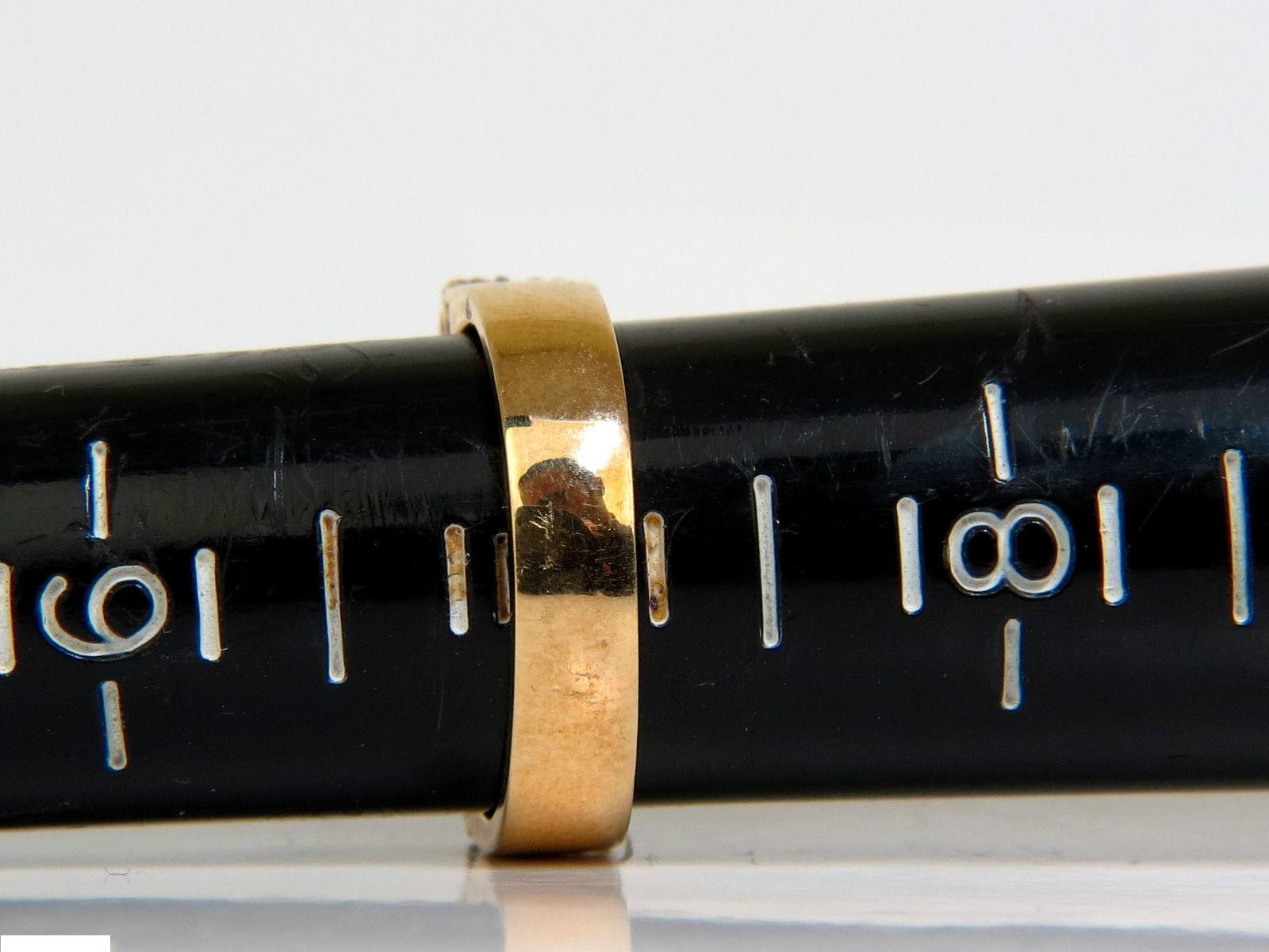 Anello a fascia con diamanti da 1,23 carati H/VS Classico a tre file 14 carati in vendita 3