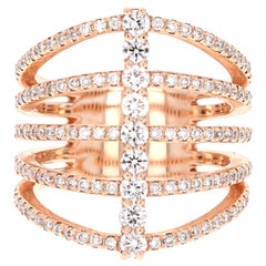 1,23 Karat natrlicher Diamant-Cocktailring aus Rosgold