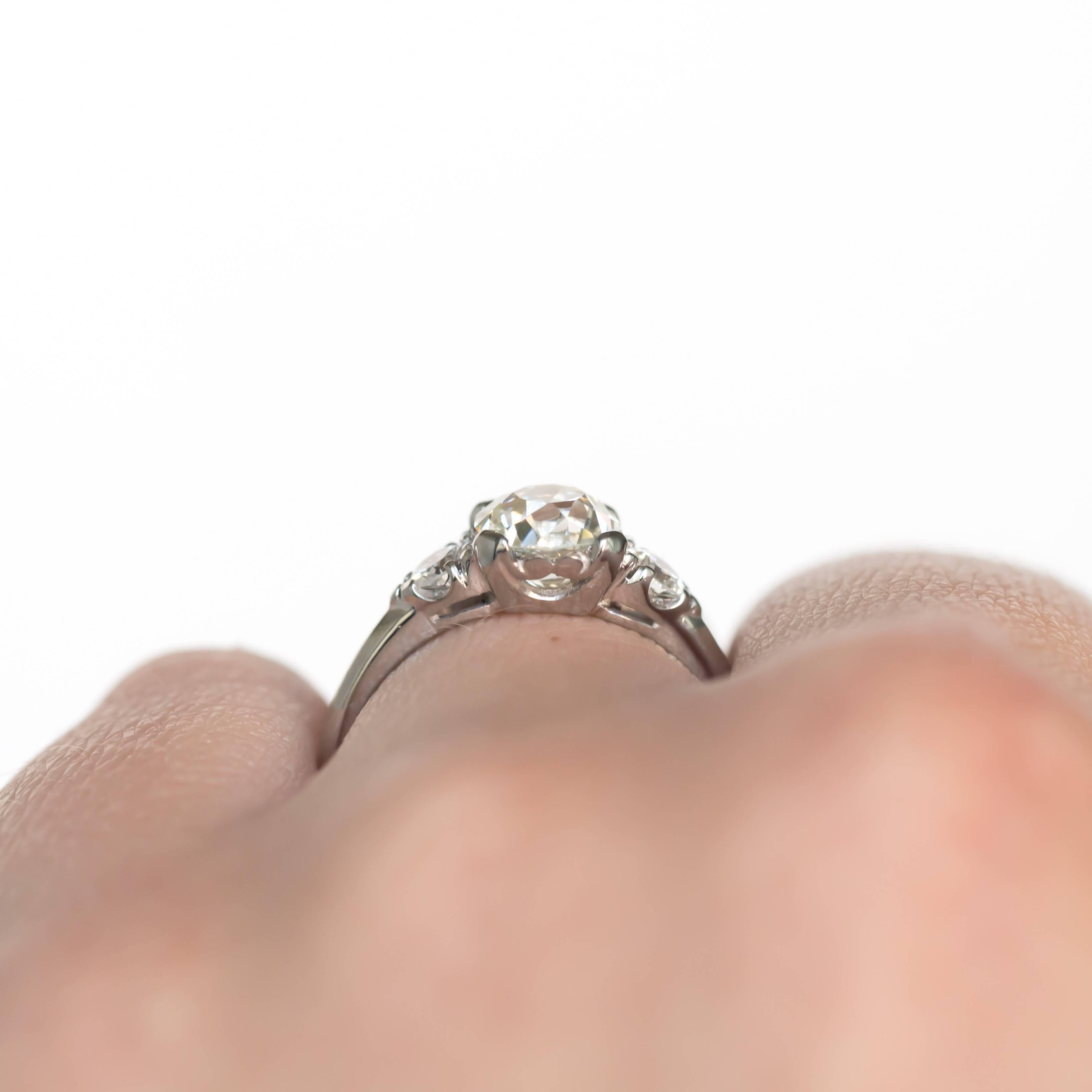 1.23 Carat White Gold Diamond Engagement Ring 2