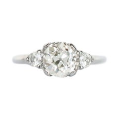 Vintage 1.23 Carat White Gold Diamond Engagement Ring