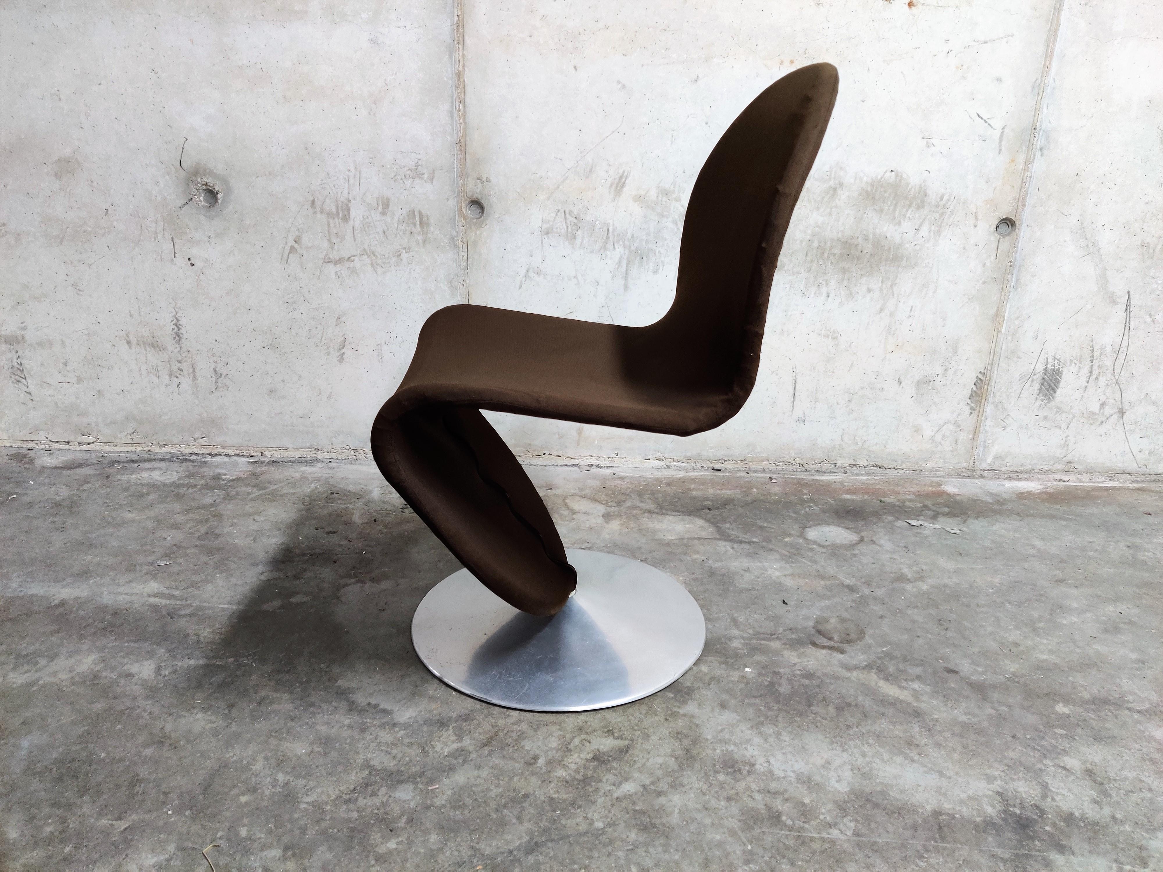 Scandinavian Modern 123 Chair by Verner Panton for Fritz Hansen, 1970s
