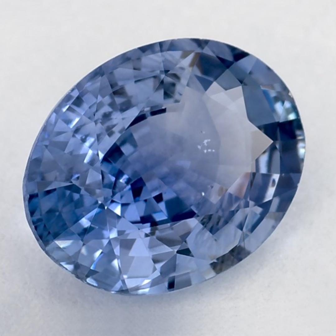 Taglio ovale 1.23 carati di zaffiro blu ovale sfuso in vendita