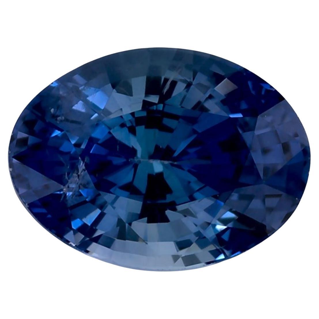 1.23 carati di zaffiro blu ovale sfuso