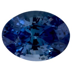 1.23 carati di zaffiro blu ovale sfuso