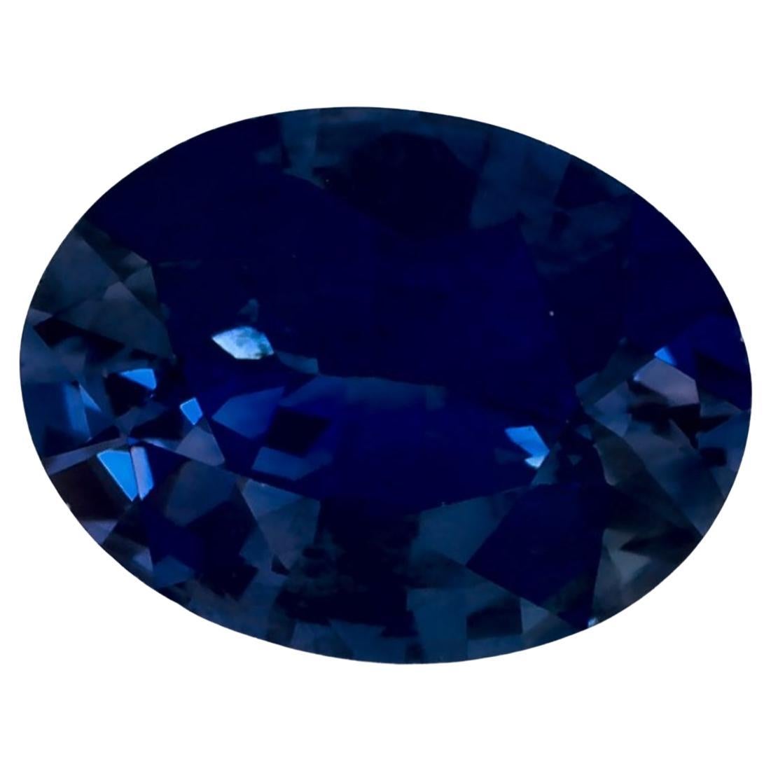 1.23 Ct Blue Sapphire Oval Loose Gemstone