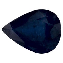 1.23 Karat Blauer Saphir Birne Loser Edelstein
