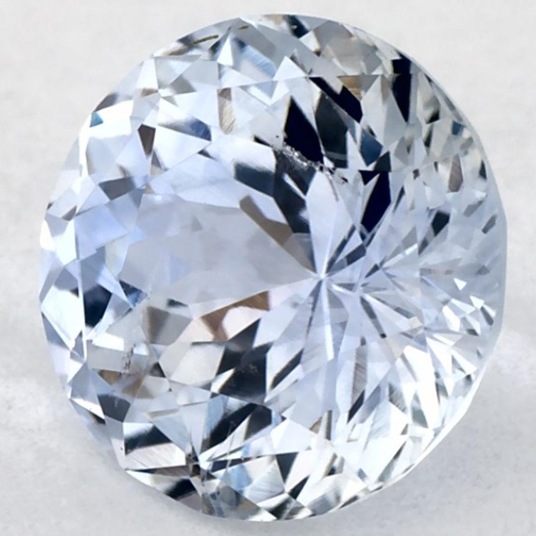 Taille ronde 1.23 Ct Blue Sapphire Round Loose Gemstone (pierre précieuse en vrac) en vente