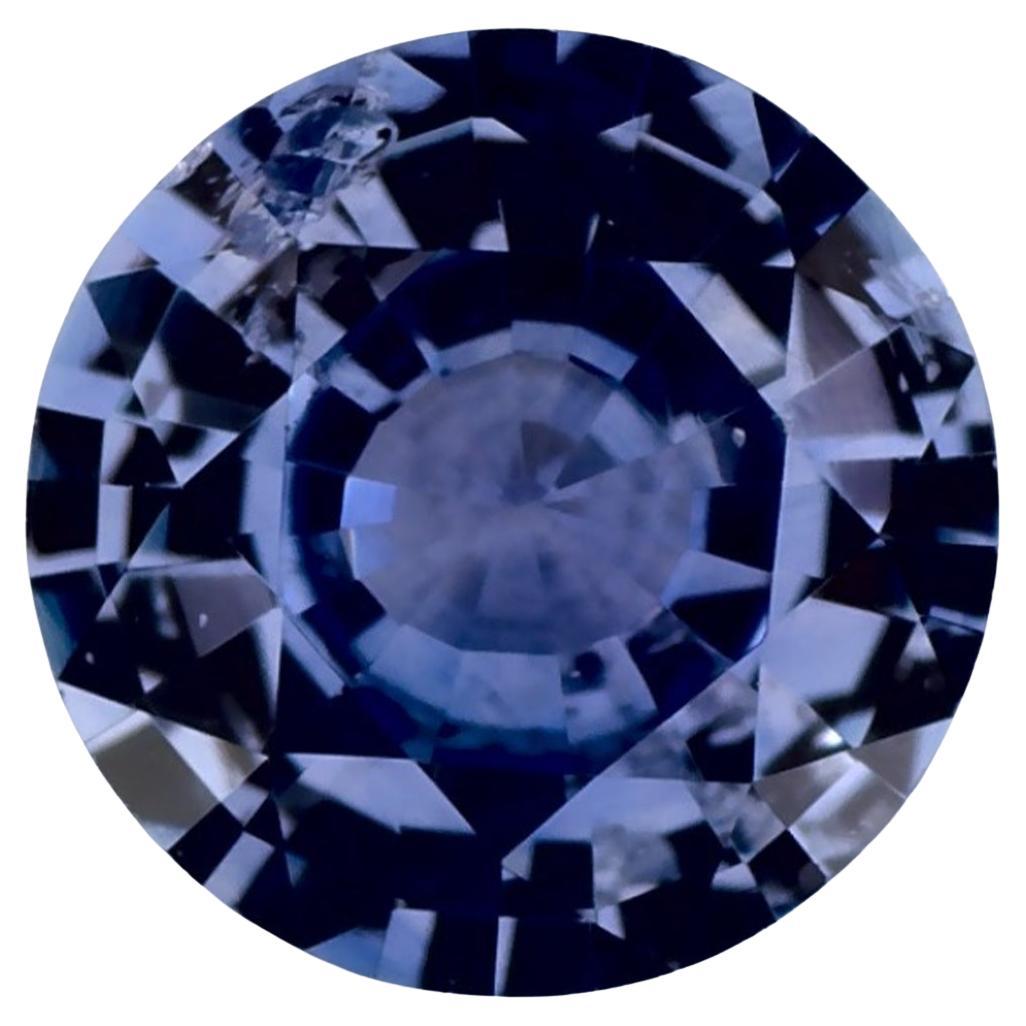 1.23 Karat Blauer runder Saphir, loser Edelstein