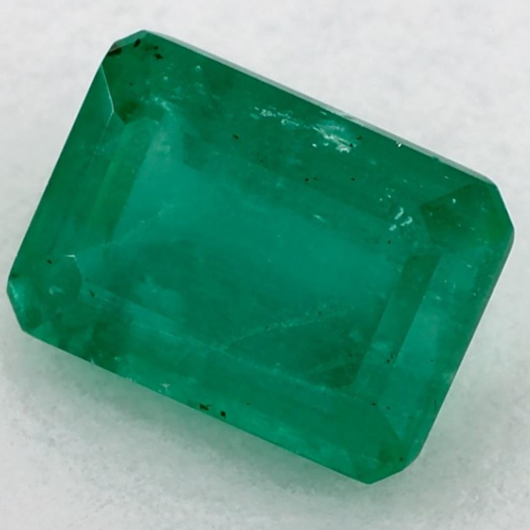 Octagon Cut 1.23 Ct Emerald Octagon Loose Gemstone For Sale