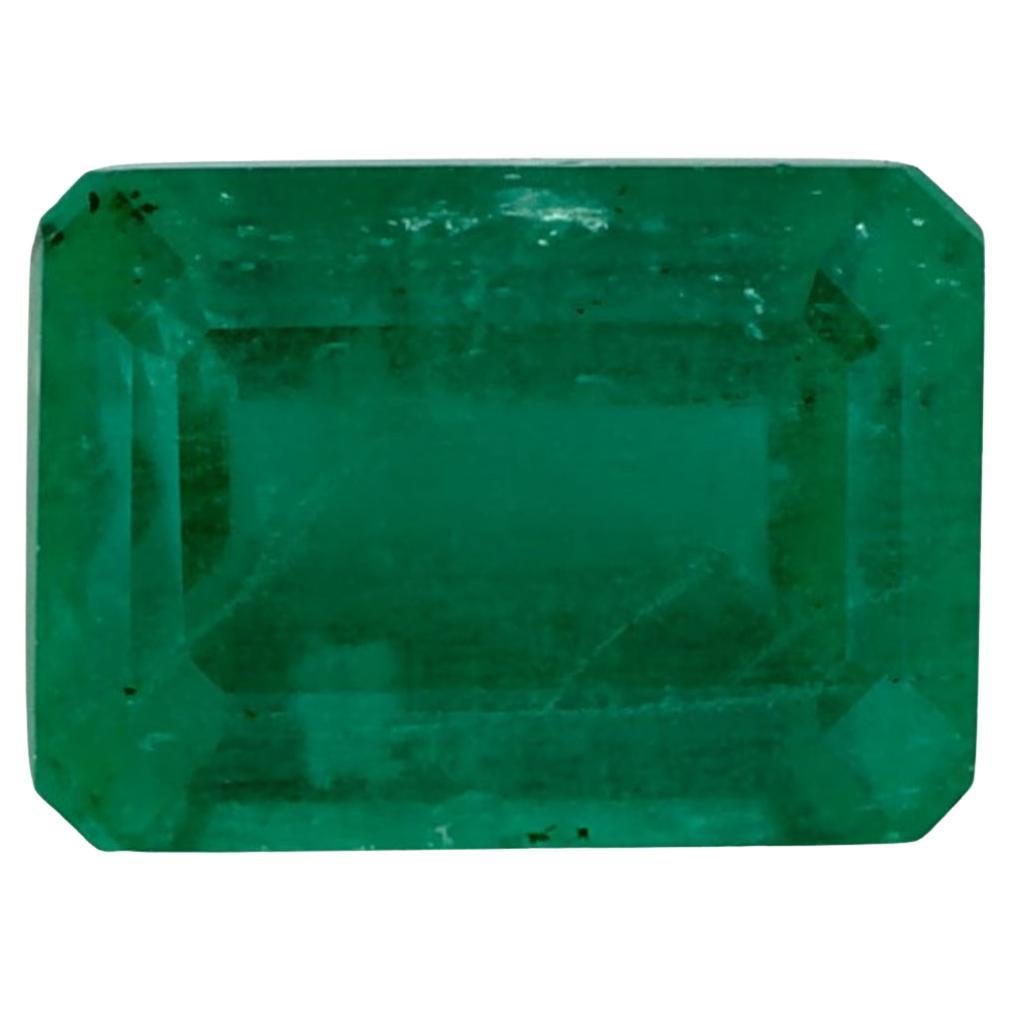 1.23 Ct Emerald Octagon Loose Gemstone For Sale