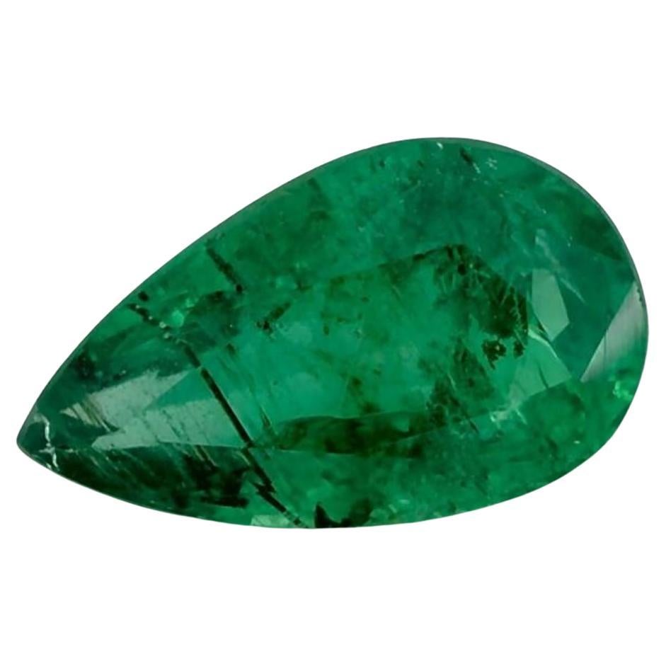 1.23 Ct Emerald Pear Loose Gemstone For Sale